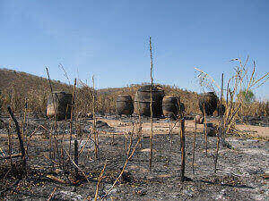 The remains of a destroyed Darfur village, 2007 (photograph by Mia Farrow)