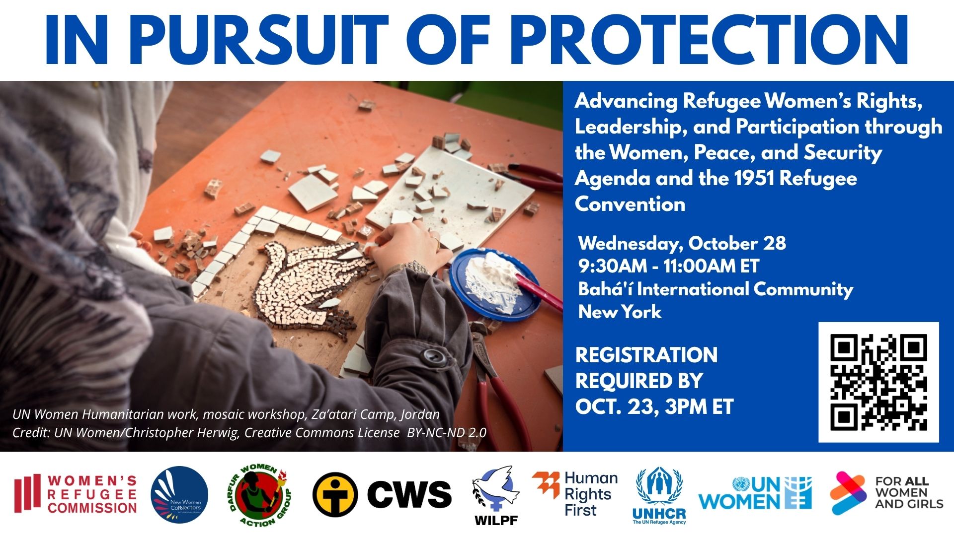 IN PURSUIT OF PROTECTION event flyer